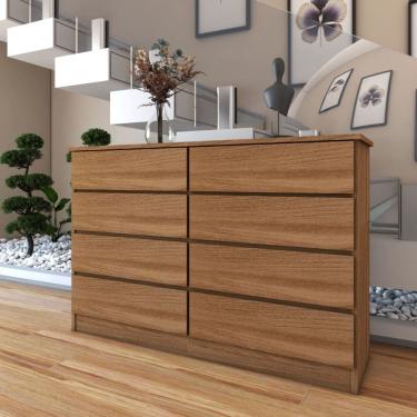 Imagem de Cômoda House 8 Gavetas Amêndola Touch - Panorama Móveis