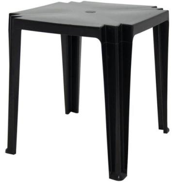 Imagem de Mesa Quadrada Tambaú Preta - 92314009 - Tramontina Mesa Quadrada Tamba