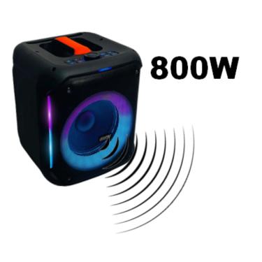 Imagem de Caixa de Som 800W Eclipse EX8 Bluetooth TWS C Remoto Bateria 6 horas Woofer 8 bivolt