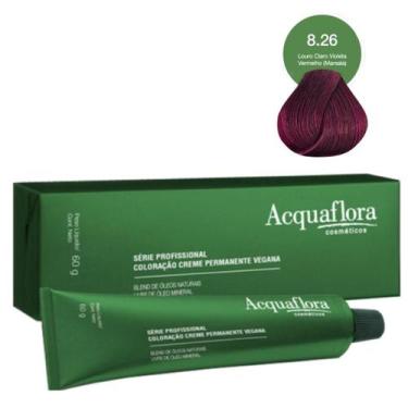 Imagem de Coloração Creme Acquaflora Vegana 8.26 Louro Claro Violeta Vermelho (m
