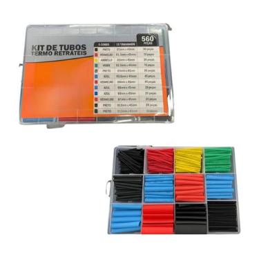 Imagem de Kit 560 Peças Espaguete Isolante Termo Retrátril isolamento - Bestfer