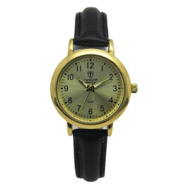 Imagem de Relógio Feminino Tuguir Analógico Imperium TG30496 Dourado e Preto