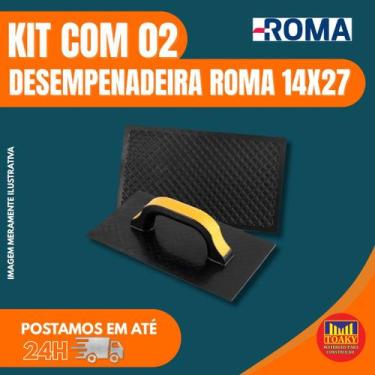 Imagem de Kit de Desempenadeira Plástica Sem Espuma 14x27cm Roma