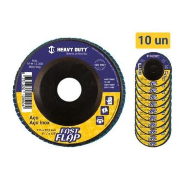 Imagem de Disco fastflap nylon reto 4.1/2 grana 80 - 10 pc