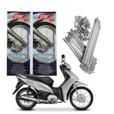 Imagem de Raio DDL Inox  Biz 100 / 125 Dianteiro e Traseiro, Inox