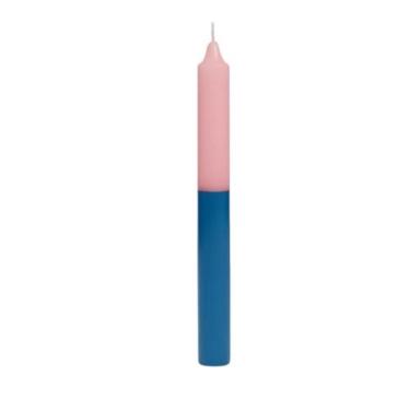 Imagem de Vela Rosa e Azul Palito Comum Bicolor 1 Unidade  Amor, Paz e Uso Espir