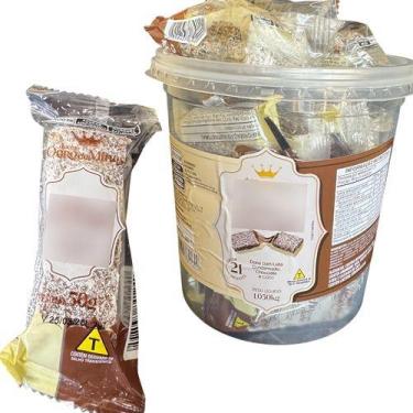 Imagem de Beijo com Chocolate Cremoso Ouro de Minas 21un Pote 1,05kg