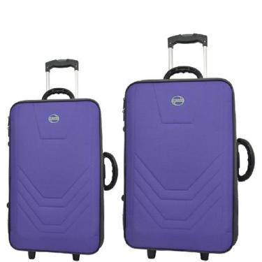 Imagem de Kit conjunto jogo 2 malas viagem village - grande e pequena, Violeta e