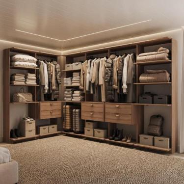 Imagem de Closet Modulado 6 Gavetas Alasca Freijó Carraro