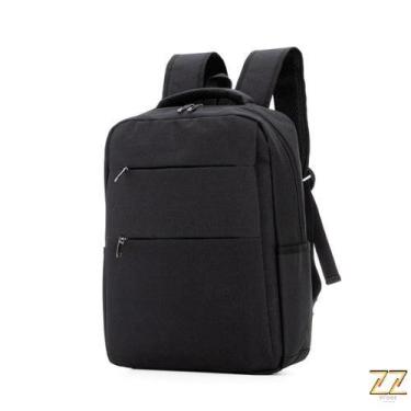 Imagem de Mochila Para Notebook 15.6 Poliéster Reforçada Cinza Preto Azul - ZZ, 