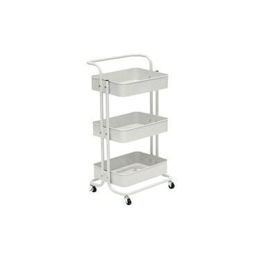 Imagem de Carrinho Organizador Berlim Off White Matte  Westwing Colorido
