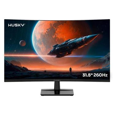 Imagem de Monitor Gamer Curvo Husky Boreal 31.5", FHD, 260Hz, 1ms, Adaptive Sync, VA, DisplayPort...