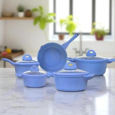 Imagem de Jogo de Panelas 5 Peças Cerâmica Granito Antiaderente - COOKWARE SET