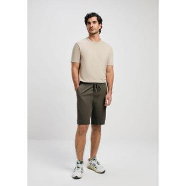 Imagem de Bermuda Básica Masculina Reta Em Sarja - Verde G-Masculino