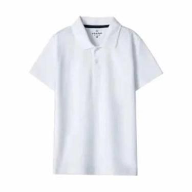 Imagem de Camiseta Polo Hering Infantil Menino Manga Curta Em Piquet Branco-Masculino