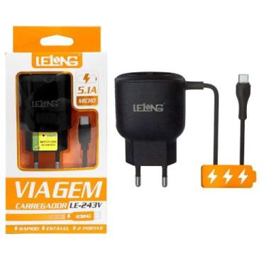 Imagem de Carregador Turbo 2.4A P/ Samsung J1 J2 J3 J4 J5 J5 Prime A10 Conector 