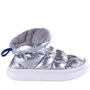 Imagem de Pantufa Infantil Flowfa Mini Katy Prata, 29/30