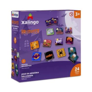 Imagem de Jogo da Memória Infantil Halloween com 24 peças Xalingo - 11632