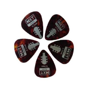 Imagem de Kit 10 Palhetas MXT -- 0,7mm / Violão, Guitarra, Baixo, Cavaco, Ukulel