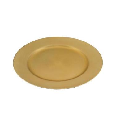 Imagem de Sousplat Lyor Opala Dourado de Plástico 33cm
