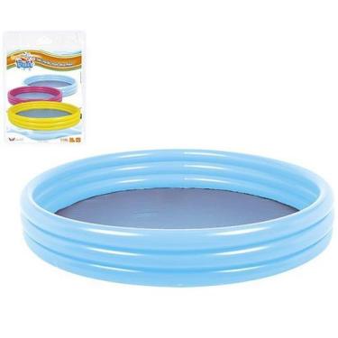 Imagem de Piscina Inflável 3 Anéis 118 Litros 99cm x 23cm Azul - Wellmix 7138