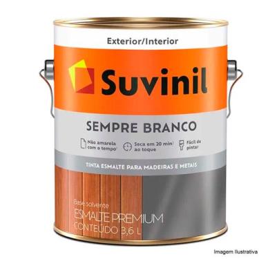 Imagem de Esmalte Suvinil Sempre Branco Acetinado 3,6L