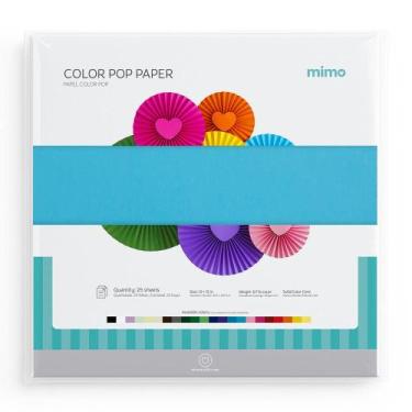 Imagem de Papel Color Pop Azul Céu Mimo - 30,5 x 30,5 cm - 180 gr - 25 unds