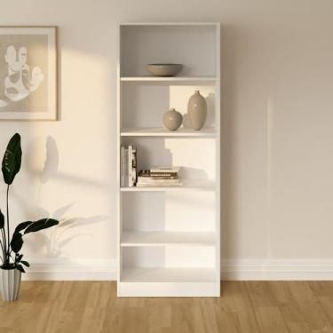 Imagem de Estante Multiuso 59,8x160cm com 4 Prateleiras Branco - Tecno Mobili