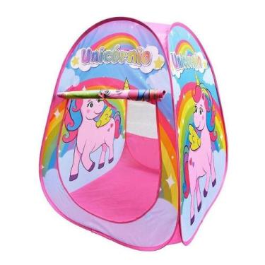 Imagem de Barraca Infantil Toca Unicórnio Dobrável Cabo de Aço 72x70x91cm DM Toy