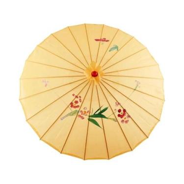 Imagem de Guarda-chuva De Seda Feminino 82/84cm Com Flores De Cerejeira Japonesa