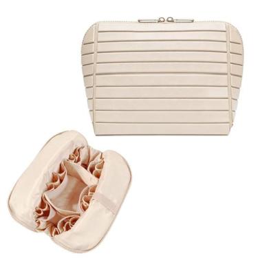 Imagem de Bolsa Organizadora de Maquiagem para Viagem com 27 Bolsos Dobrável Bra
