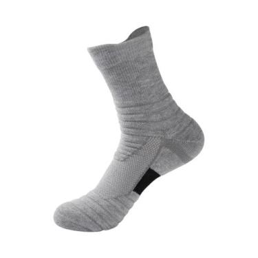 Imagem de Meias De Compressão Respiráveis Masculinas 3 Pares Com Alta Elasticida