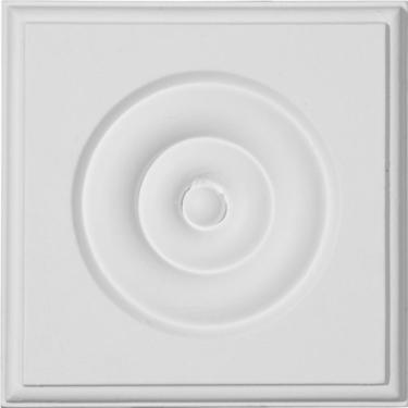 Imagem de Ekena Millwork PB04X04X01WA 11 cm L x 11 cm A x 3 cm P Waltz Bullseye Plinth Block