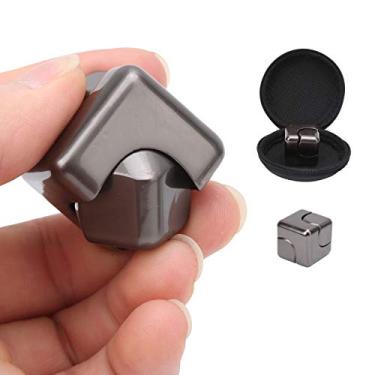 Imagem de Brinquedo de ponta de dedo de alívio de estresse, brinquedo de ponta de dedo Tamanho adequado Aumente a concentração para adultos para casa para crianças para festa(cinza metálico)