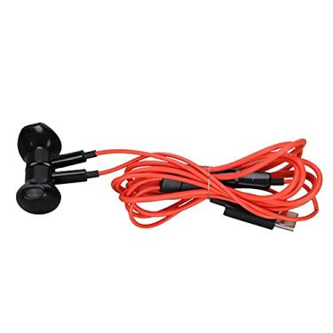 Imagem de Fone de ouvido com fio, fones de ouvido tipo C, fones de ouvido com fio, análise digital, fone de ouvido tipo C com fio para Goole/Huawei, com botão de controle remoto. (vermelho)
