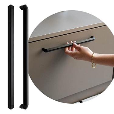 Imagem de 2 Peças Puxador Trip Slim Para Móvel Gaveta Alumínio 256mm (Preto Fosco)