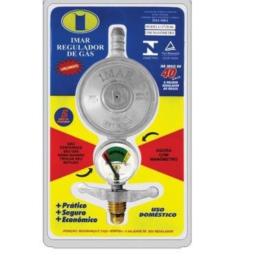 Imagem de Regulador Gás IMAR Sem Mangueira Com Manômetro