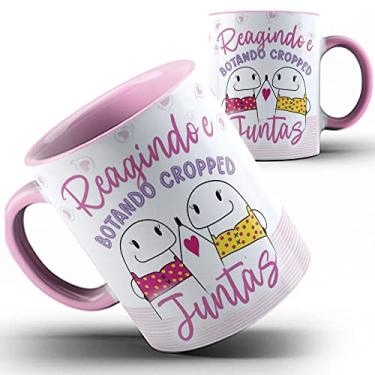 Imagem de Caneca rosa Flork Reagindo Cropped