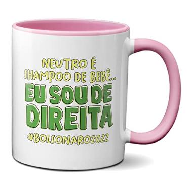 Imagem de Caneca Neutro É Shampoo De Bebê Eu Sou De Direita Bolsonaro (Rosa)