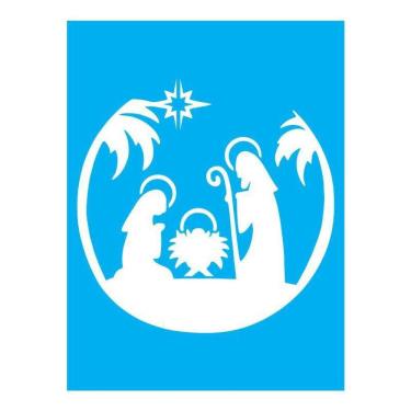 Imagem de Stencil Tamako Presépio Natal - 15X20 - Ref A2361