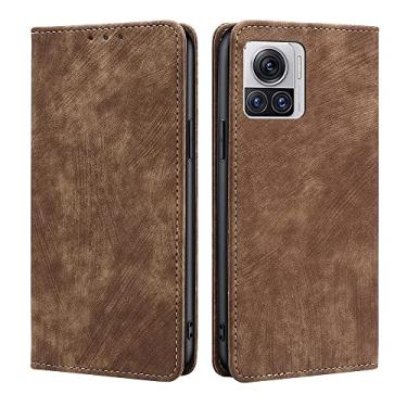 Imagem de For Motorola Moto X30 Pro 5G / Edge 30 Ultra RFID Anti-theft Brush Magnetic Leather Phone Case