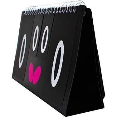 Imagem de Butterfly Mini placar III – Extremamente leve Mini placar – Peso: 200 g – Tamanho: L22,5 x A13,8 cm – Cartas de pontuação de jogo 0-5 e cartas de pontuação 0-21, preto, branco e magenta