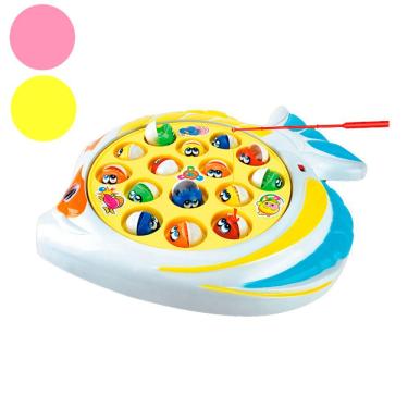 Imagem de Jogo de Pesca com Base Giratória 15 Peixinhos e 3 Varas de Pesca Brinquedo Infantil Fenix Colorido