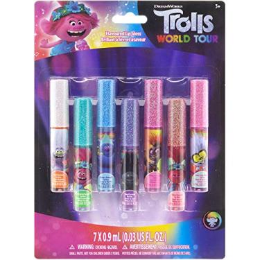 Imagem de Batom Gloss Townley Girl Trolls World Tour Super Sparkly Lip Gloss Labial, pacote com 7 Unidades
