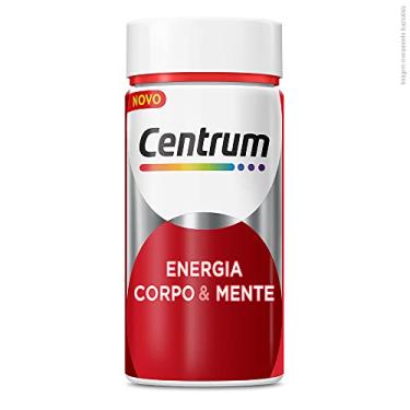 Imagem de Centrum Suplemento Multivitamínico Energia Corpo e Mente, Pré-Treino com Cafeína, Vitamina C, Vitamina B12 e Magnésio, Complexo B para Energia e Foco, 60 Cápsulas