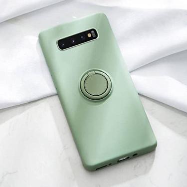 Imagem de Capa de silicone magnético de luxo para Samsung Galaxy S22 S21 Ultra S20 FE S10 S9 S8 Plus S10E S 22 21 A70 A50 Suporte de anel Soft Cover, verde, para Samsung A50