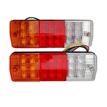 Imagem de 2Pcs Carro LED Tail Light Kits Impermeáveis 12V 48V 60V Lâmpada de sinal de rotação traseira para RV Trailer Trailer Reboque Paragem Iluminação de Barco Ligeiro,48v