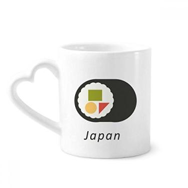 Imagem de Caneca tradicional japonesa Maki Sushi local café cerâmica copo de coração de vidro