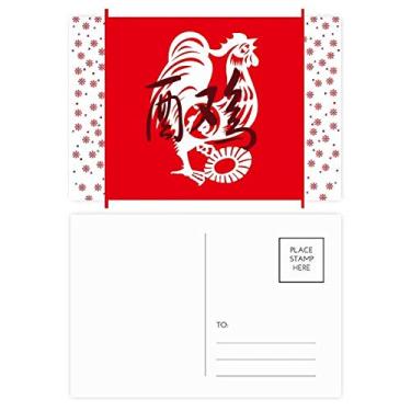 Imagem de Ano Novo do Galo Animal China Zodíaco Natal Flor Celebração Cartão postal Bênção