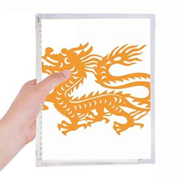 Imagem de Caderno diário de folhas soltas recarregáveis com ano do dragão animal do zodíaco da China
